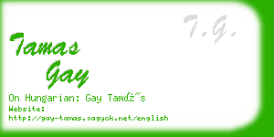 tamas gay business card